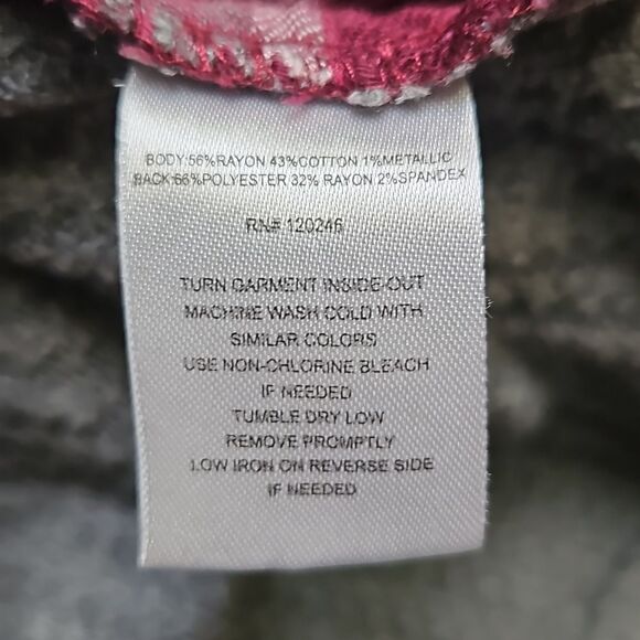 ANGELS FOREVER YOUNG Women's Plus Size Plaid Waffle Knit Shimmer LongSleeve 3X - Picture 12 of 15